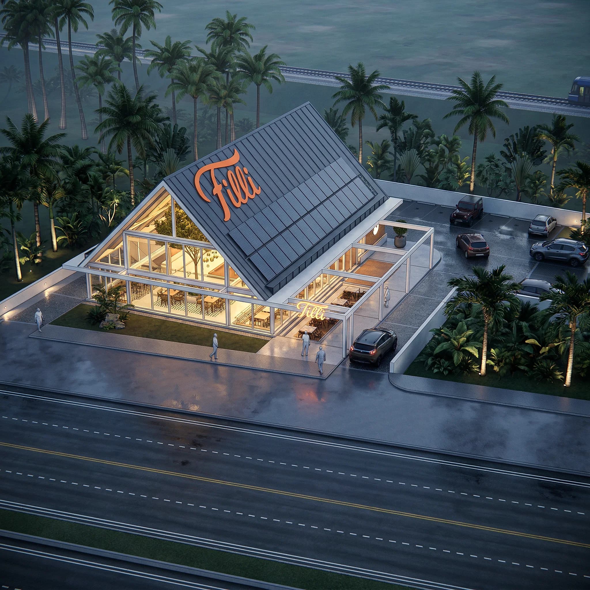 Filli Cafe roof and landscape study